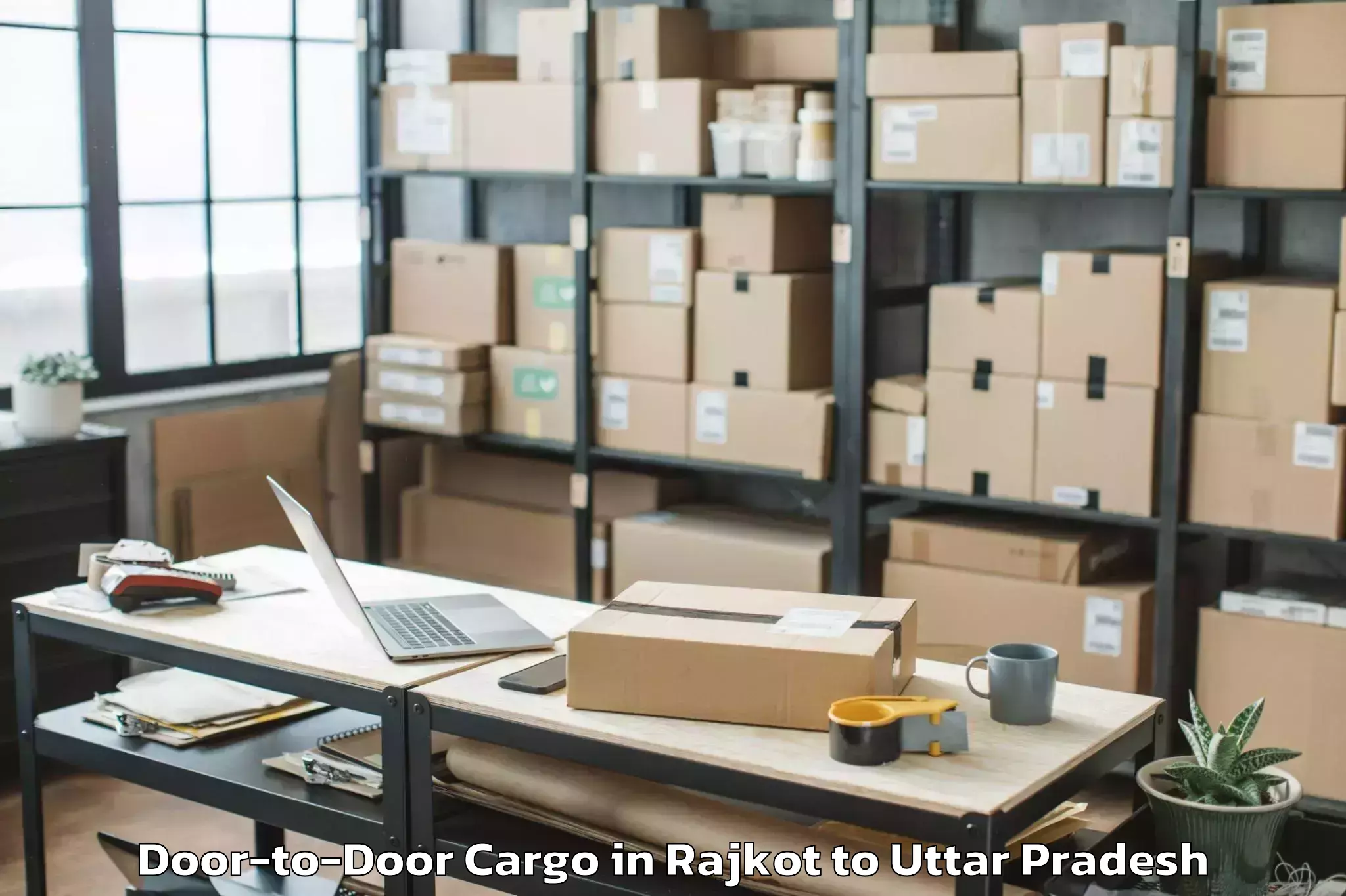 Book Rajkot to Mankapur Door To Door Cargo Online